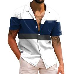 RRGEAR Leinenhemd Herren Hemd Herren Sommer Langarm/Kurzarm Hemden Freizeithemd Businesshemd Regular Fit Men Shirts Sommer Basic Shirt Strandhemd Shirts Herren Leinenhemd Kurzarm S/M/L/XL/5XL von RRGEAR