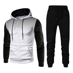 RRGEAR Trainingsanzug Herren Jogginganzug Langarm Reißverschluss Jogging Anzug Sweatshirt für Freizeit Sport Herren Jogginganzug Winter Gym Jacke Hose Kapuze von RRGEAR