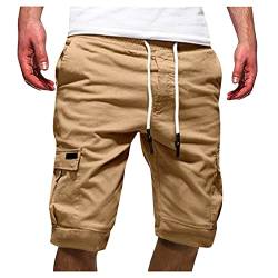 RRGEAR Vintage Vintage Herren Cargo Shorts Herren Cargo Shorts Gürtel Bermuda Kurze Hose Baumwolle Bermuda Shorts Basketball Shorts Herren Lässig und bequem von RRGEAR