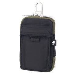 RRvane Zipper Key Case Holder and Minimalist Wallet Keychain Key Organizer Bag Portable Waist Bag for men and Women, new black, Small von RRvane