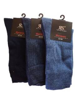 6 Paar Socken Pia RS Harmony Herrensocken ohne Naht Softrand (43-46, Blau-töne) von RS pia Harmony