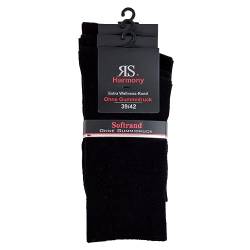 6 Paar Socken Pia RS Harmony Herrensocken ohne Naht Softrand (47-50, Schwarz) von RS pia Harmony