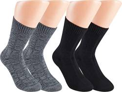 RS. Harmony Frottee-Wintersocken Bambus, angenehmer Abschlussrand und extra flache Naht, Kuschel-Socken 43036 | 2 Paar | schwarz-grau | 35-38 von RS. Harmony