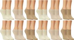 RS. Harmony Sneaker-Socken Bambus, qualitative Sommersocken für Damen und Herren mit sehr flacher Zehen-Naht und Komfortrand, 12 Paar, Farbe natur, Größe 39-42 von RS. Harmony