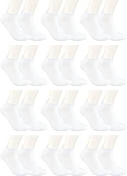 RS. Harmony Sneaker-Socken Bambus, qualitative Sommersocken für Damen und Herren mit sehr flacher Zehen-Naht und Komfortrand, 12 Paar, Farbe weiß, Größe 35-38 von RS. Harmony