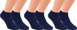 RS. Harmony Sneaker-Socken Bambus, qualitative Sommersocken für Damen und Herren mit sehr flacher Zehen-Naht und Komfortrand, 3 Paar, Farbe marine, Größe 39-42 von RS. Harmony