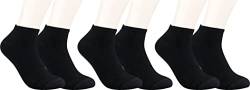 RS. Harmony Sneaker-Socken Bambus, qualitative Sommersocken für Damen und Herren mit sehr flacher Zehen-Naht und Komfortrand, 3 Paar, Farbe schwarz, Größe 39-42 von RS. Harmony