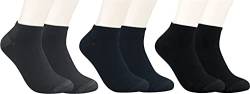 RS. Harmony Sneaker-Socken Bambus, qualitative Sommersocken für Damen und Herren mit sehr flacher Zehen-Naht und Komfortrand, 3 Paar, Farbe schwarz, anthrazit, marine, Größe 39-42 von RS. Harmony