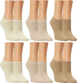 RS. Harmony Sneaker-Socken Bambus, qualitative Sommersocken für Damen und Herren mit sehr flacher Zehen-Naht und Komfortrand, 6 Paar, Farbe natur, Größe 43-46 von RS. Harmony