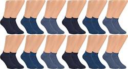 RS. Harmony Sneaker-Socken aus Baumwolle mit Komfortrand und sehr flacher Zehennaht, 12 Paar, Farbe jeanstöne, Größe XL 47-50 von RS. Harmony
