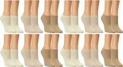 RS. Harmony Sneaker-Socken aus Baumwolle mit Komfortrand und sehr flacher Zehennaht, 12 Paar, Farbe natur, Größe 39-42 von RS. Harmony