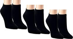 RS. Harmony Sneaker-Socken aus Baumwolle mit Komfortrand und sehr flacher Zehennaht, 3 Paar, Farbe schwarz, Größe XXXL 52-54 von RS. Harmony