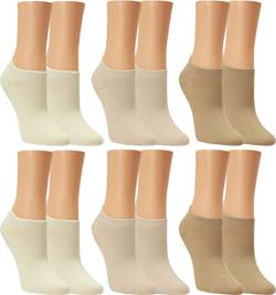 RS. Harmony Sneaker-Socken aus Baumwolle mit Komfortrand und sehr flacher Zehennaht, 6 Paar, Farbe natur, Größe 39-42 von RS. Harmony