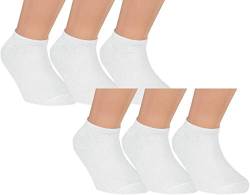 RS. Harmony | Sneaker-Socken für Kinder | Die Klassischen Young | 6 Paar | weiß | 31-34 von RS. Harmony
