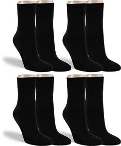 RS. Harmony Socken Thermo, Baumwoll Strumpf mit Softrand, ohne Gummidruck, Weich und Warm, für Damen und Herren, 4 Paar, schwarz, 39-42 von RS. Harmony