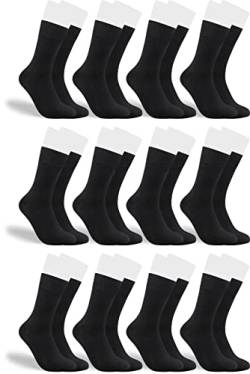 RS. Harmony Socken aus Bambus, der Alltags-Strumpf für Damen und Herren 43033 | 12 Paar | schwarz | 35-38 von RS. Harmony