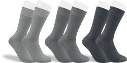 RS. Harmony Socken aus Bambus, der Alltags-Strumpf für Damen und Herren 43038 | 3 Paar | verschiedene silbertöne | 35-38 von RS. Harmony
