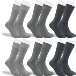 RS. Harmony Socken aus Bambus, der Alltags-Strumpf für Damen und Herren 43038 | 6 Paar | verschiedene silbertöne | 39-42 von RS. Harmony