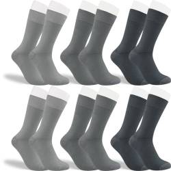 RS. Harmony Socken aus Bambus, der Alltags-Strumpf für Damen und Herren 43038 | 6 Paar | verschiedene silbertöne | 43-46 von RS. Harmony
