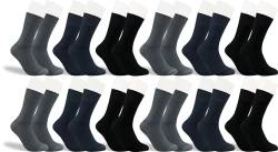 RS. Harmony Socken aus Bambus, der Alltags-Strumpf für Damen und Herren 43039 | 12 Paar | schwarz, marine, anthrazit | 39-42 von RS. Harmony