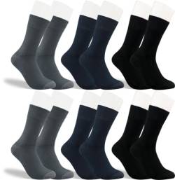 RS. Harmony Socken aus Bambus, der Alltags-Strumpf für Damen und Herren 43039 | 6 Paar | schwarz, marine, anthrazit | 43-46 von RS. Harmony