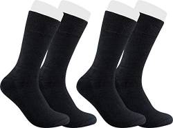 RS. Harmony | Socken mit Wellness Frottee-Sohle | Strumpf aus Baumwolle für Damen und Herren | 2 Paar | Farbe schwarz | Größe 35-38 von RS. Harmony