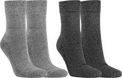 RS. Harmony | Socken mit Wellness Frottee-Sohle | Strumpf aus Baumwolle für Damen und Herren | 2 Paar | Farbe silber grau | Größe 39-42 von RS. Harmony