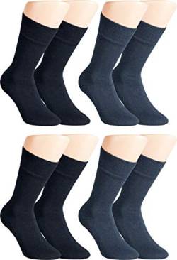 RS. Harmony | Socken mit Wellness Frottee-Sohle | Strumpf aus Baumwolle für Damen und Herren | 4 Paar | Farbe jeans blau | Größe 43-46 von RS. Harmony