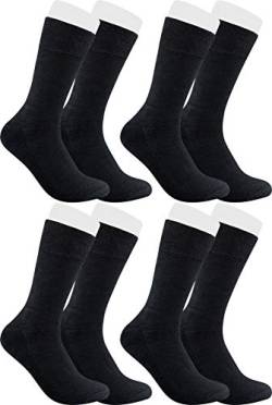 RS. Harmony | Socken mit Wellness Frottee-Sohle | Strumpf aus Baumwolle für Damen und Herren | 4 Paar | Farbe schwarz | Größe 35-38 von RS. Harmony
