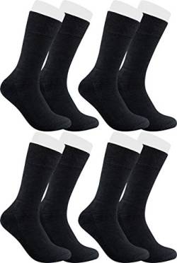 RS. Harmony | Socken mit Wellness Frottee-Sohle | Strumpf aus Baumwolle für Damen und Herren | 4 Paar | Farbe schwarz | Größe 43-46 von RS. Harmony