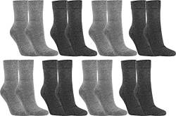 RS. Harmony | Socken mit Wellness Frottee-Sohle | Strumpf aus Baumwolle für Damen und Herren | 8 Paar | Farbe silber grau | Größe 35-38 von RS. Harmony