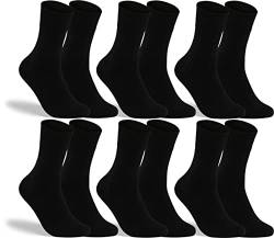 RS. Harmony Socken ohne Gummibund, XL in Übergröße, für Herren, aus Baumwolle 31040 | 6 Paar | schwarz | 47-50 von RS. Harmony