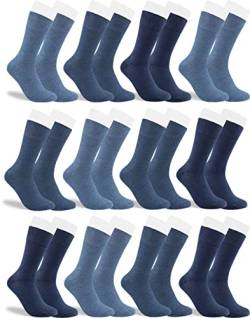 RS. Harmony Socken ohne Gummibund, XL in Übergröße, für Herren, aus Baumwolle 31042 | 12 Paar | hell-, mittel-, dunkeljeans | 47-50 von RS. Harmony
