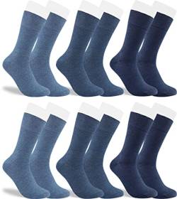 RS. Harmony Socken ohne Gummibund, XXL in Übergröße, für Herren, aus Baumwolle 31042 | 6 Paar | hell-, mittel-, dunkeljeans | 50-52 von RS. Harmony