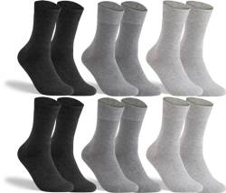RS. Harmony Socken ohne Gummibund für Damen 13314 | 6 Paar | Grau | 39-42 von RS. Harmony