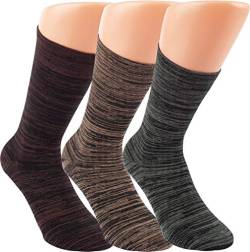 RS. Harmony | Socken und Strümpfe | Bambus Super Weich Atmungsaktiv | 3 Paar | olive, natur, dunkelbraun | 43-46 von RS. Harmony