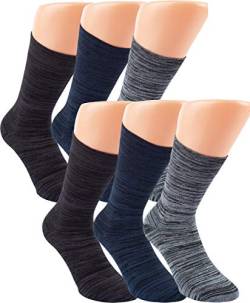 RS. Harmony | Socken und Strümpfe | Bambus Super Weich Atmungsaktiv | 6 Paar | schwarz, marine, silber | 39-42 von RS. Harmony