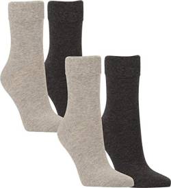 RS. Harmony | Socken und Strümpfe | Bio Baumwolle | 4 Paar | silber, anthrazit | 35-38 von RS. Harmony