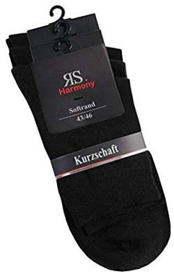 RS Herren Kurzschaftsocken 3er Pack Schwarz 39/42 von RS