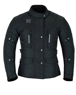 RS Motorradjacke für Damen, Textil, Winter, wasserdicht, mit (CE) Protektoren, Schwarz , 36 von RS