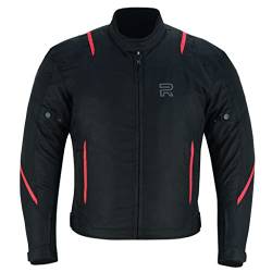 RS RAXUS Motorradjacke für Herren, Winter, wasserdicht, CE-zertifiziert, rot, XXL von RS