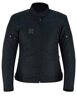 RS Raxus Motorradjacke für Damen, für den Winter, wasserdicht, mit Protektoren, CE-zertifiziert, Schwarz , 50 von RS