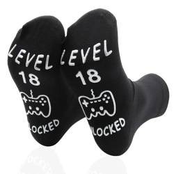 RSHVSMS Spiele-Socken für Männer und Frauen, super lustige Baumwollsocken, rutschfeste, weiche und bequeme kreative Socken,spezielle Geschenke für junge Gaming-Enthusiasten (Schwarz) von RSHVSMS