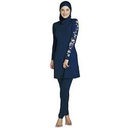 RSSR Dezente muslimische Bademode für Frauen und Mädchen, Schwimmanzug (Hijab/Burkini), Damen, Marineblau, Large von RSSR