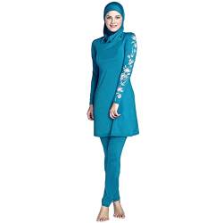 RSSR Dezente muslimische Bademode für Frauen und Mädchen, Schwimmanzug (Hijab/Burkini), Damen, himmelblau, Large von RSSR