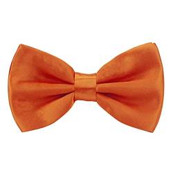 RSXING Herren Fliege Klassische gebundene Fliege Formal solide Smoking Einstellbare Erwachsenefliege für Hochzeit Party einfarbig Junge Fliege (Orange) von RSXING