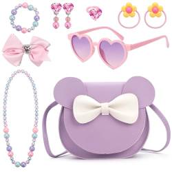 RSXING Kinder Umhängetasche Mädchen - Nette Rundes Ohr Bowknot CrossBody Bag - Kinder Handtaschen Prinzessin Mini Taschen Geschenke für 3 4 5 6 jährige Mädchen(rosa) von RSXING