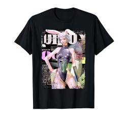 Magazin Cover Vintage Girl Bunny Collage Sexy Model Pin-up T-Shirt von RTUZ / Elegant Pin-up girl bunny cover woman model