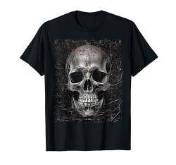 Vintage Graffiti Biker Rocker Schädel Horror Skull T-Shirt von RTUZ Vintage Graffiti Pop Art Biker Skull