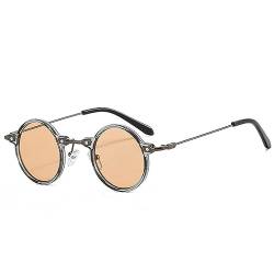 Retro Steampunk Kleine Runde Sonnenbrille Frauen Mode Gradient Lens Shades UV400 Männer Punk Sonnenbrille von RUBA